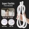 briskspring Shower Hose UltraSoft Silicone Shower Hose Extension AntiKink Designed Long Handheld Shower Head Hose Replacement with Brass Insert and Nut 69 Inches Silver