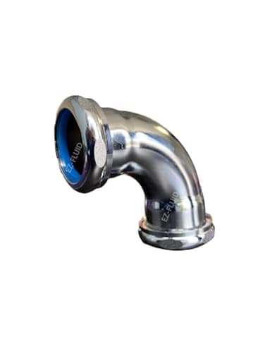 EZ-FLUID EZFLUID Heavy Duty Thick 114 Slip Joint Connection 90 Elbow Repair Coupling17GA Brass TubularBrass Nut For BathroomKitchen Under Sink PTrap Drain Pipe1