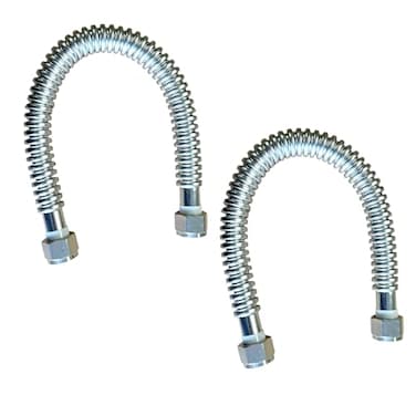 PROCURU 2Pack 34 FIP x 24 2Ft Stainless Steel Water Heater Flex Connector Safe 6WAA242P