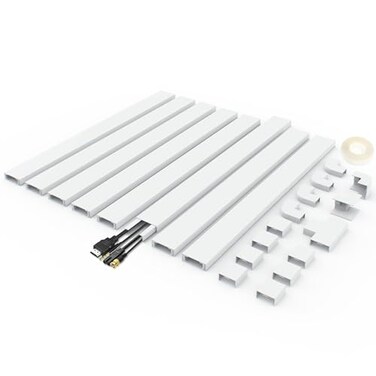 Bestong Wire Covers for Cords On Wall Cord Management on Wall for Home and Office Paintable PVC Cable Raceway Cover White 125