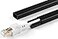 ZhiYo Cord Hider for One Wire 102in Cable Hider Concealer Paintable Wall Wire Covers PVC Cable Management Raceway for A Thick Extension Cord W059 H04in Black