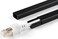 ZhiYo Cord Hider for One Wire 102in Cable Hider Concealer Paintable Wall Wire Covers PVC Cable Management Raceway for A Thick Extension Cord W059 H04in Black