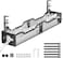 Litwaro Under Desk Cable Management Tray Black Cable Management Under Desk No Drill 25 Cable Tray with Clamp for Wire Management Cord Organizer for Office Home No Damage to Table