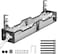 Litwaro Under Desk Cable Management Tray Black Cable Management Under Desk No Drill 25 Cable Tray with Clamp for Wire Management Cord Organizer for Office Home No Damage to Table