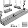 SRJZMLY MultiModel Under Desk Cable Management Tray 2 Packs Metal Under Desk Wire Management Clamp Mount Under Table Cord Management No Damage The Desk Black