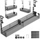 SRJZMLY MultiModel Under Desk Cable Management Tray 2 Packs Metal Under Desk Wire Management Clamp Mount Under Table Cord Management No Damage The Desk Black