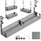 SRJZMLY MultiModel Under Desk Cable Management Tray 2 Packs Metal Under Desk Wire Management Clamp Mount Under Table Cord Management No Damage The Desk Black