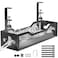 Litwaro Under Desk Cable Management Tray No Drill Metal Mesh Cable Management Under Desk with Clamp Mount 2 Hole Cable Tray with Wire Management and Cord Organizer for Home Office Standing Desk