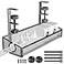 Kaiferty Under Desk Cable Management Tray Black No Drill Desk Cable Wire Management Organizer with Clamp PC Cord Organizer Accessories Workspace for Office Home