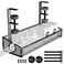 Kaiferty Under Desk Cable Management Tray Black No Drill Desk Cable Wire Management Organizer with Clamp PC Cord Organizer Accessories Workspace for Office Home