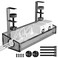 Kaiferty Under Desk Cable Management Tray Black No Drill Desk Cable Wire Management Organizer with Clamp PC Cord Organizer Accessories Workspace for Office Home