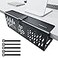 NODOCA No Drill Under Desk Cable Management Tray 14 Wire Management PunchFree Clamp on Metal Cable Tray Wire Organizer Under Desk Under Desk Basket for Office and Home Black