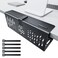 NODOCA No Drill Under Desk Cable Management Tray 14 Wire Management PunchFree Clamp on Metal Cable Tray Wire Organizer Under Desk Under Desk Basket for Office and Home Black