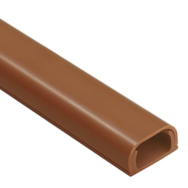 ZhiYo Wire Covers for 2 Cords Wire Hider on Wall Mounted Cord Cover Kit Cable Cover Paintable Cable Concealer for Extension Cord Ethernet Cable Speaker Wire Hider Brown W07in H04in