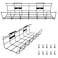 COYACOOL Under Desk Cable Management 2 Pack Cord Organizer Metal Wire Cable Management Tray for Office Studio and Home Super Sturdy Under Table Cable Management Black Cable Organizer