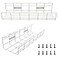 COYACOOL Under Desk Cable Tray 2 Pack Cable Raceway for Wire Management Metal Wire Organizer for Office Studio and Home Super Sturdy Cord Organizer for Desk White Cable Management Under Desks