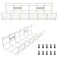 COYACOOL Under Desk Cable Tray 2 Pack Cable Raceway for Wire Management Metal Wire Organizer for Office Studio and Home Super Sturdy Cord Organizer for Desk White Cable Management Under Desks