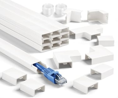 YCLYC Cord Cover Wall Kit 157in Wire Covers for Cords TV Cord Hider for 1 Thick Wire Cable Hider for Wall Mount TV Cable Cover Raceway White 10 x L157 W078 H04