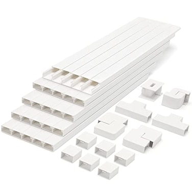 LZEOY Cable Covers for Cords on Wall3925in Wire Hider for TV on Wall White Cable Concealer 25 x L157in W095H 055in