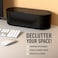 D-Line DLine Cable Management Box Power Strip Holder Floor Outlet Hiders Desk Cord Organizer Cover TV Wires Wire Storage Extension Hider Office Concealer for Cords Baby Proof Cables Large Black