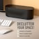D-Line DLine Cable Management Box Power Strip Cover Floor Outlet Hider Desk Cord Organizer Hide Extension Leads 1275 L x 5 W x 45 H for use with Power Strips up to 105in L Small Black