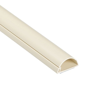 D-Line DLine Half Round Cord Hider Patented Cable Cover Hide TV Wall Mount Wires Raceway for Cords Decorative Wire Covers Paintable Adhesive Cable Concealer 1x 118in W x 059in H x 39in L Beige