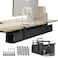 Ascrono Original No Drill Under Desk Cable Management Tray 406 Premium Black Fabric Cable Management Under Desk ClampScrew Mount Cord Organizer Supports Upto 66lbs Large