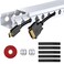 ENONCI Updated White Cable Raceway Kit 77 5x155 inch Open Slot Wire Covers for Cords Cable Management System to Hide Under DeskTVComputerNetPower CordsPack 5