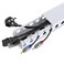 ENONCI Updated White Cable Raceway Kit 77 5x155 inch Open Slot Wire Covers for Cords Cable Management System to Hide Under DeskTVComputerNetPower CordsPack 5