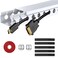 ENONCI Updated White Cable Raceway Kit 77 5x155 inch Open Slot Wire Covers for Cords Cable Management System to Hide Under DeskTVComputerNetPower CordsPack 5