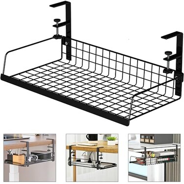 LIFEFAN Under Desk Cable Management Tray Cord Wire Shelf Organizer Large