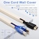 ZhiYo Cord Hider Wall for One Cord 136in Wire Covers Wall Easy Install Cable Cover Kit Cable Raceway Beige Wire Management Wall 8X L17in W06in H04in