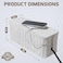 Cantalop Cable Management Box Handmade Rattan Cable Organizer with 2 Open Slots Cord Hider for Power Strip Router USB Hub Registered US Design Patent D1112102 13 x 51 x 51 White