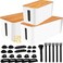 YUANYE Cable Management Box Cable Management Kit for Power Strip to Hide WiresCord Organizer BoxesSafe ABS Material Wire Organizer of Cable Clips Sleeve for Home Office3Pack128PCSWhite