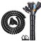 Fanoshon Black Computer Cable Management Sleeve Tube Under Desk Cord Organizer 78 inch 5 ft Cover Wrap Easy to Install Messy Wire Solution for TV Office PC Pet Chew and Bite Proof Cable Protector