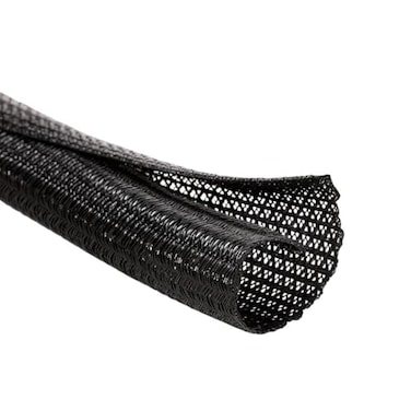MGI SpeedWare Braided SplitSleeve Wire Loom for HighTemperature Automotive Harness and Home Cable Management 25 feet 12