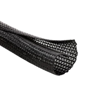 MGI SpeedWare Braided SplitSleeve Wire Loom for HighTemperature Automotive Harness and Home Cable Management 25 feet 14