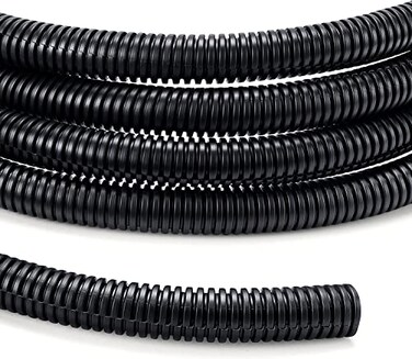 YCLYC 14 inch 10ft Wire Loom Black Split Loom Outdoor Cord Protector Flexible Wire Conduit Automotive Wire Protector Tubing
