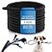 Pangda 50ft Split Wire Loom Tubing Flame Retardant Braided Cable Sleeve Split High Temperature Cable Conduit Auto Wire Conduit for Industrial Electrical Tinsel Automotive Marine50 Ft 1