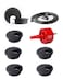 Bicafa 6 Pack Desk Grommet 2 Inch 50 mm BiMetal Hole Saw Kit with Cord Wrap Coiled Tube Management2 m Cable Sleeve Organizer with Table Hole Cover