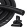 CrocSee 25ft 12 inch Flame Retardant Split Wire Loom Tubing with Installation Tool Flexible Wire Covers Cord Protectors Black