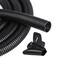 CrocSee 25ft 12 inch Flame Retardant Split Wire Loom Tubing with Installation Tool Flexible Wire Covers Cord Protectors Black