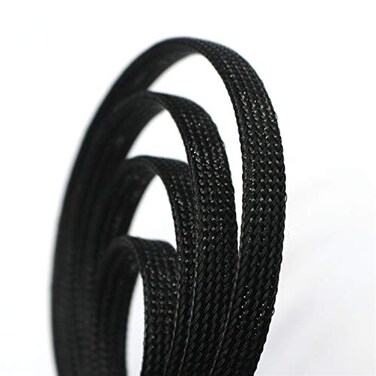 CBAZY 30ft PET Expandable Sleeving Wire Cable Sleeve 35 Black