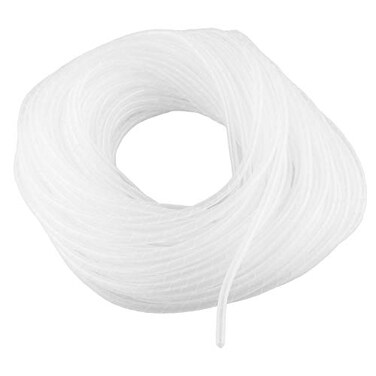 DGZZI Spiral Cable Wrap 4mm 25m White Spiral Wrap Cable Binding Tidy Leads Wire Organizer Sleeve for TV PC Home Cinema CCTV Wires