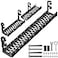 WIGAKDRU 31Inch Extendable Under Desk Cable Management Tray Black Metal Cable Management Tray Under Desk Cord Management with Clamp 31 Inch x 433 Inch
