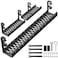 WIGAKDRU 31Inch Extendable Under Desk Cable Management Tray Black Metal Cable Management Tray Under Desk Cord Management with Clamp 31 Inch x 433 Inch