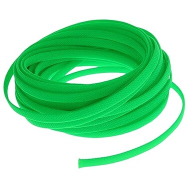 Heyiarbeit 10m328ft PET Expandable Braid Cable Sleeving Flexible Wire Mesh Sleeve Fluorescent Green 6mm