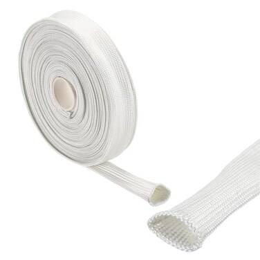 uxcell Insulation Braid Sleeving4mm016 Inch10m33 Feet High Temp Fiberglass Sleeve White