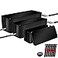 Davimaxium Set of Three Cable Management Boxes Organizer Large Storage Wires Keeper Holder for Desk TV Computer USB Hub System to Cover and Hide Power Strips Cords Black