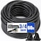 YesBes 60 FT Wire Loom 34 Inch Split Wire Loom Tubing Wire Conduit Wire Protector Tubing Black
